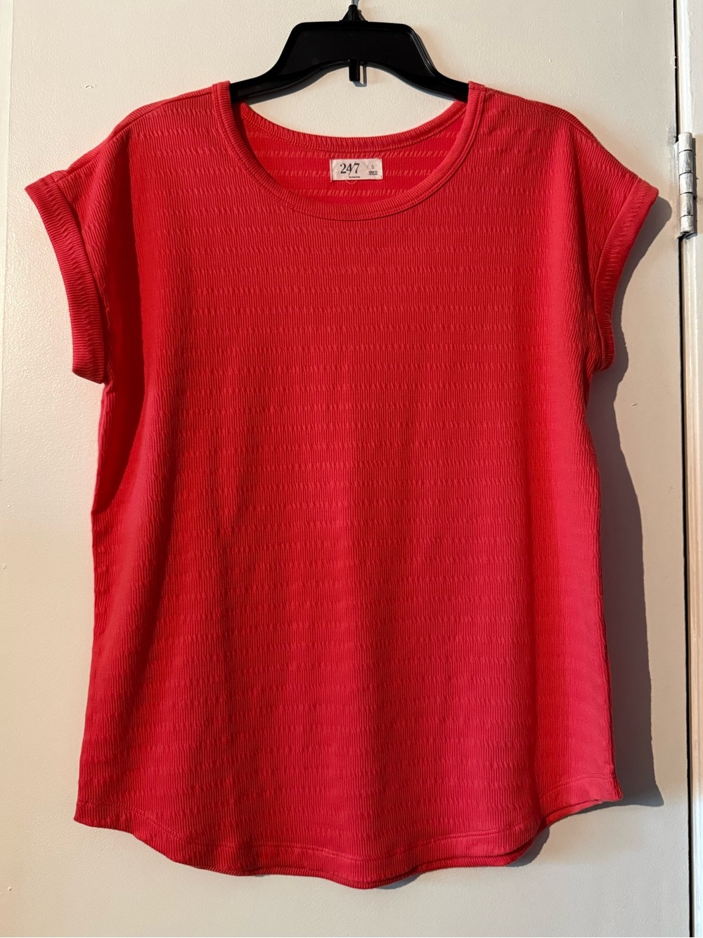 247 Red Short Sleeve Women's Tee - Classic Crew Neck
